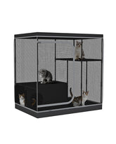 DINMO jaula grande para gatos, interior amplio para descanso y juego seguro.
