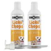 Dinovite Lickochops, botella con dispensador, ayuda a apoyar piel sana y pelaje brillante.