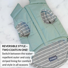 DJANGO Puffer para perro: capa exterior resistente al viento y al agua para salidas