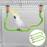 Percha de cuerda de cáñamo Dnoifne, conjunto de dos piezas para aves.