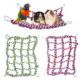 Dnoifne redes de cuerda para aves coloridas, estimulan trepar y explorar en jaula.