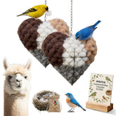 DOEUTLQ nido corazón alpaca para aves, refugio suave y duradero para jaula.