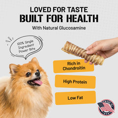Dog Chits tráquea de res textura crujiente para perros activos