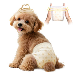 Pañales desechables DOGGO DOUG para perras con ajuste 360 grados.