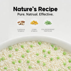 DOOBIT controla olores gracias a ingredientes naturales y absorción rápida.