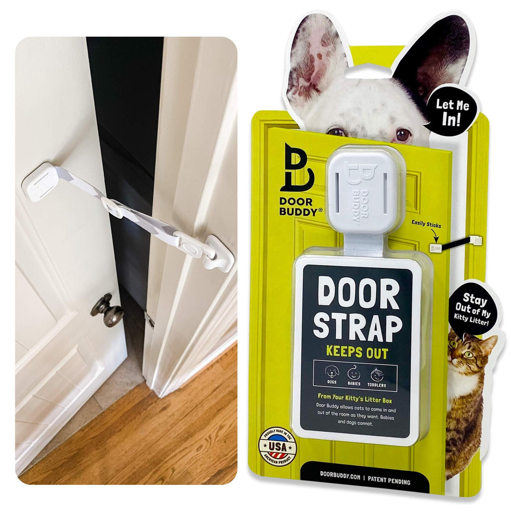 Door Buddy: cinta-puerta-gato-ajuste para ajustar la apertura y dar libertad al gato