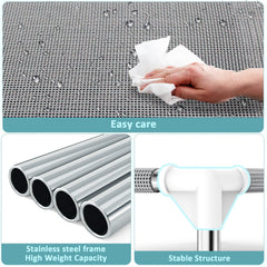 Cama Dopliv para perro elevada con marco de acero inoxidable, duradera.