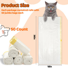 Dote on pet paquetes 50 bolsas, listo para un reemplazo rápido.