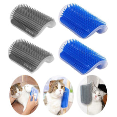 DOUBLE 2 C: conjunto de cuatro cuidadores de esquina para gatos con hierba gatera.