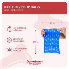 Bolsas para perro de 12.5x8.5, grandes y a prueba de fugas para paseos.