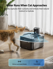 DownyPaws sensor movimiento activa el flujo cuando se acerca tu gato.