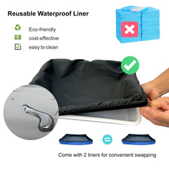 DOZZOPET caja higiene espaciosa facilita movimiento cómodo y limpieza.