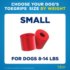 Talla Small de ToeGrips y ajuste en perro