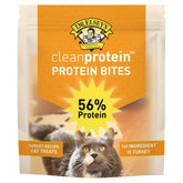 Dr. Elsey's cleanprotein Bocados de pavo, frente del envase, snack proteico para gatos.
