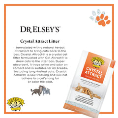 Dr. Elsey's Crystal Attract: arena de sĂlice para pelo largo, evita adherencia al pelaje