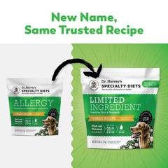 Dr. Harvey's dieta para perros sin granos con pavo e ingredientes enteros.
