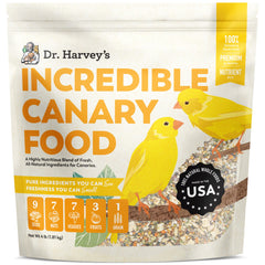 Dr. Harvey's canario: mezcla en bolsa de 4 lb para dieta equilibrada y variada.
