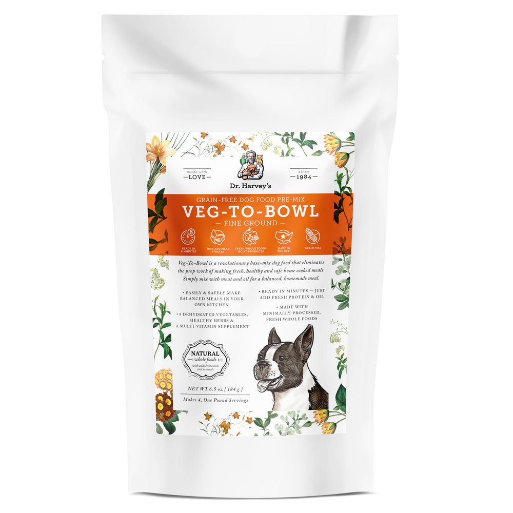 Dr. Harvey's Veg-to-Bowl Fine Ground en bolsa de prueba para empezar a probar con tu perro