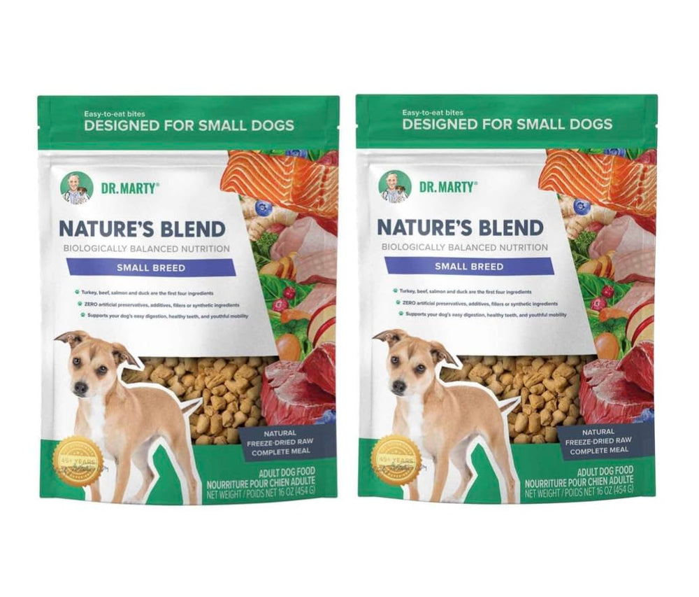 Dr. Marty Nature's Blend para perros pequeños, alimento liofilizado 16 onzas listo para rehidratar