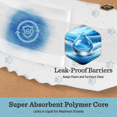 Pañales Dr. Pol con absorción superior para mayor tranquilidad en casa.