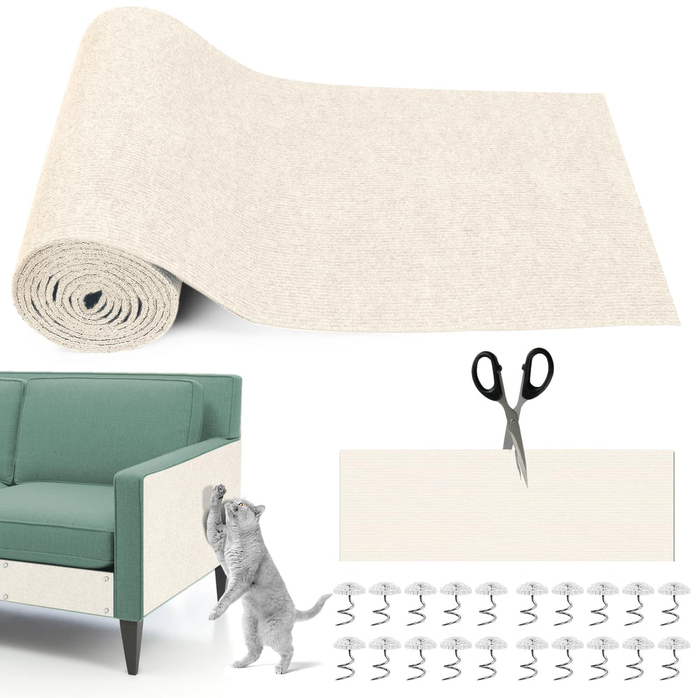 Alfombra Draupnir para rascar gatos extendida, protege muebles delicados y ofrece área de juego.
