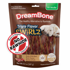 DreamBone Triple Flavor Swirlz: empaque atractivo para premiar sin pollo