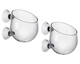 DS Distinctive Style, taza planta acuario cristal con ventosas para decoración estable.