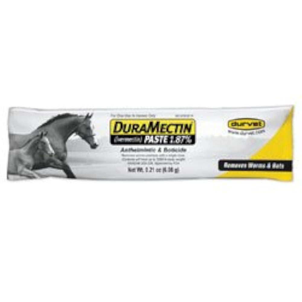 Presentación 0.21 oz de Duramectin Paste para caballos con dosis conveniente.
