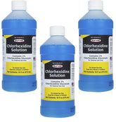 Botellas de Durvet clorhexidina 16 onzas para limpieza de heridas superficiales.