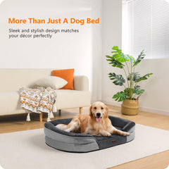 Dwanton cama para perro grande con funda impermeable protege la espuma