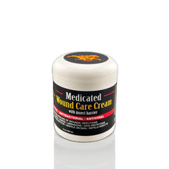 Crema medicada E3 para heridas en perros, gatos y caballos; ayuda a calmar irritaciones y apoyar la curación.