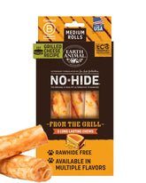 Earth Animal No Hide Chews empaque visible para masticación prolongada.