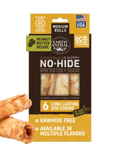 Earth Animal No Hide Chews rollos de mantequilla de maní para masticar duradero