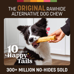 Earth Animal No Hide Chews, rollos sin cuero para perros medianos, sabor venado