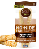 Earth Animal No Hide Chews venado largos masticables duraderos para perros grandes