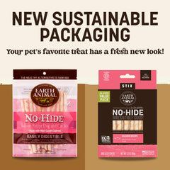Earth Animal No Hide Stix, ingredientes naturales para masticar con salmón