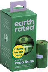Earth Rated bolsas lavanda en rollo para paseos limpios