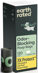 Earth Rated 3X Protect: rollos de bolsas para perro, bloqueo de olores para paseos.