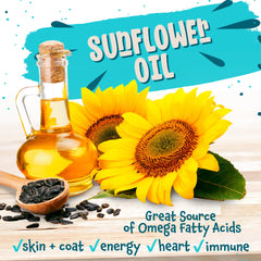 Earthborn Holistic Monterey Medley: aceite de girasol para piel y pelaje saludables.