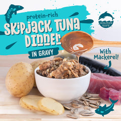 Earthborn Holistic Monterey Medley: flakes de atún skipjack y caballa, textura apetecible.