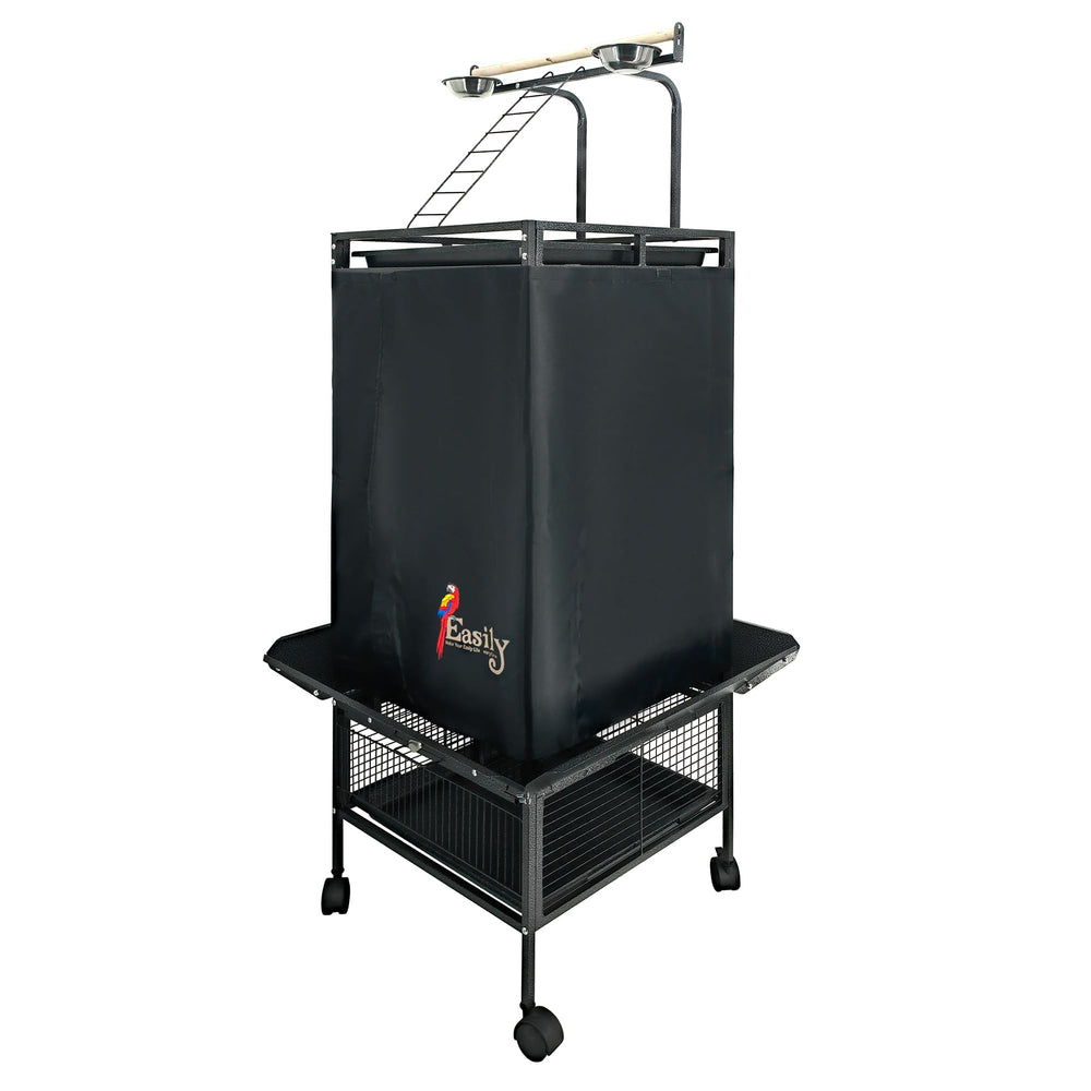 Cobertor Easily para jaula grande con tapa de juego, reduce estímulos y favorece descanso.
