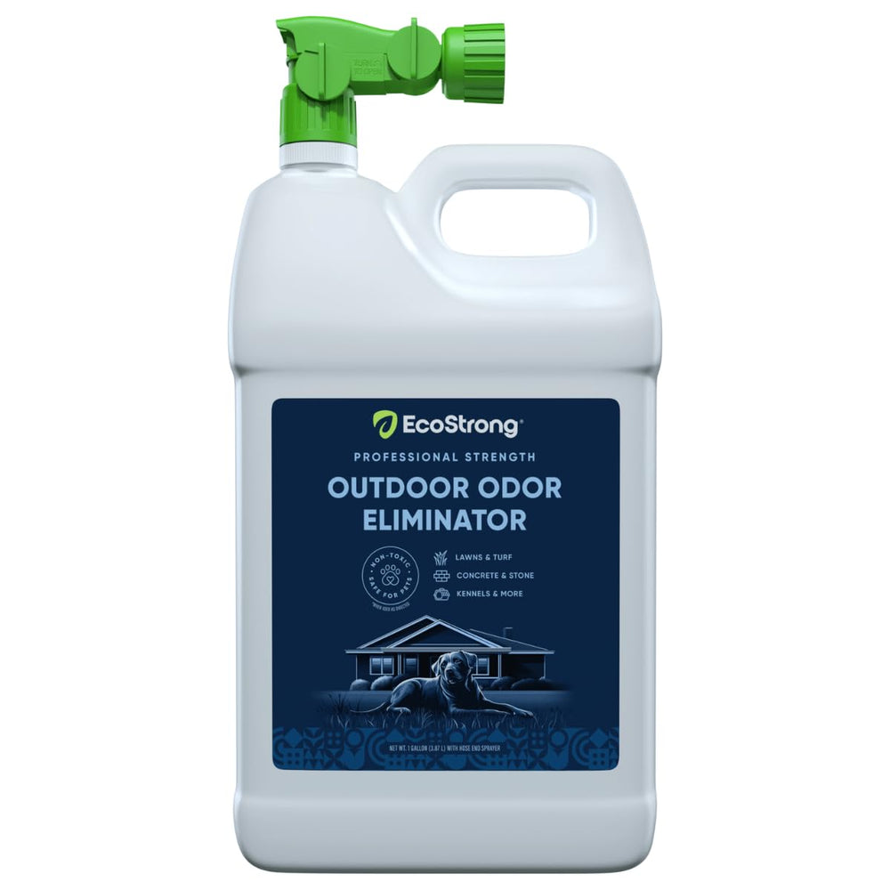 Eco Strong elimina olores exteriores; botella de spray lista para usar.