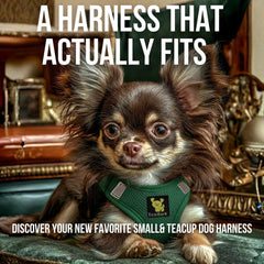 EcoBark arnés con ajuste preciso para perros muy pequeños, ajuste cómodo.
