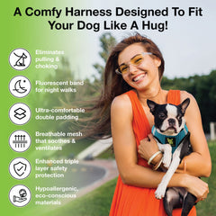 Arnés EcoBark sin tirones con malla doble.
