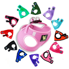 EcoBark Teacup arnés frente, visibilidad y ajuste cómodo para razas mini.