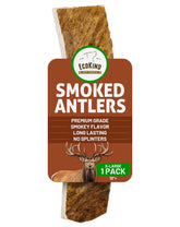 EcoKind Hueso de ciervo ahumado extragrande para perros grandes, sabor duradero.