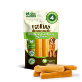 EcoKind Yak masticables grandes, pack de 4, aptos para perros grandes y masticadores fuertes.