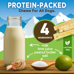 EcoKind quesos yak Himalaya para perros grandes con sabor mantequilla de maní.