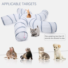 EGETOTA túnel con bola de juego para entretenimiento felino.