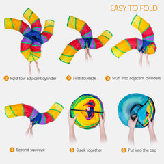 Tunel para gatos EGETOTA hecho de nylon suave y resistente.